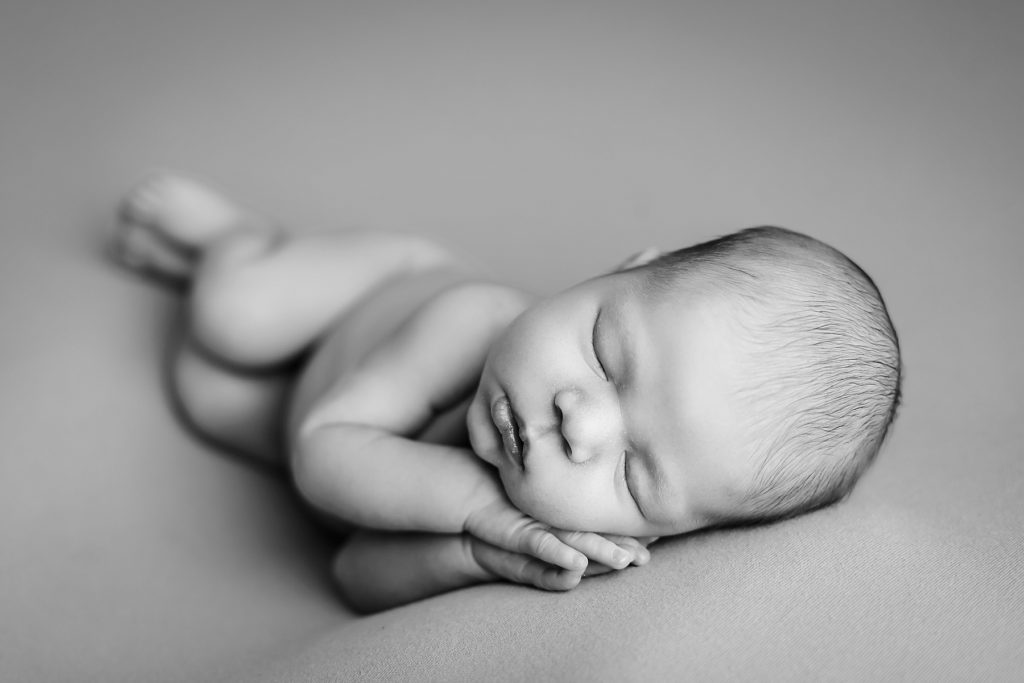 relaxed newborn photography