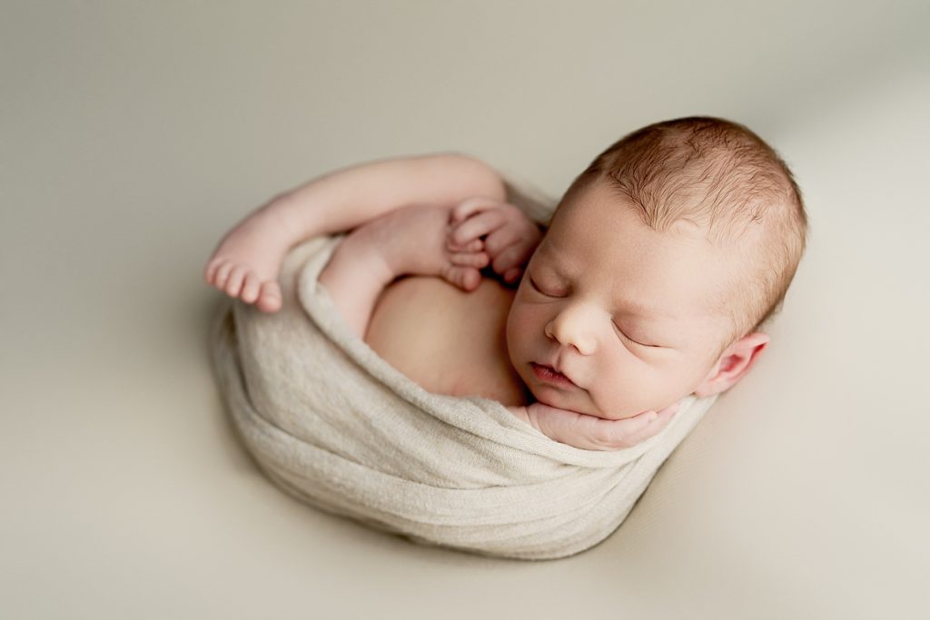 wrapped newborn photography