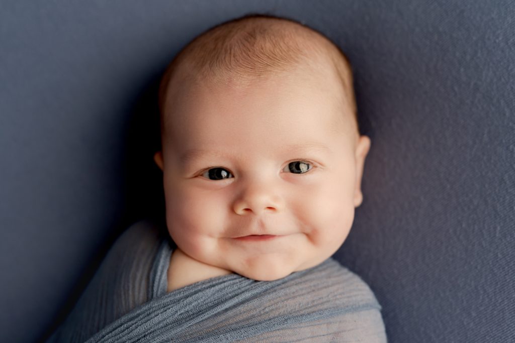 smiley newborn photos