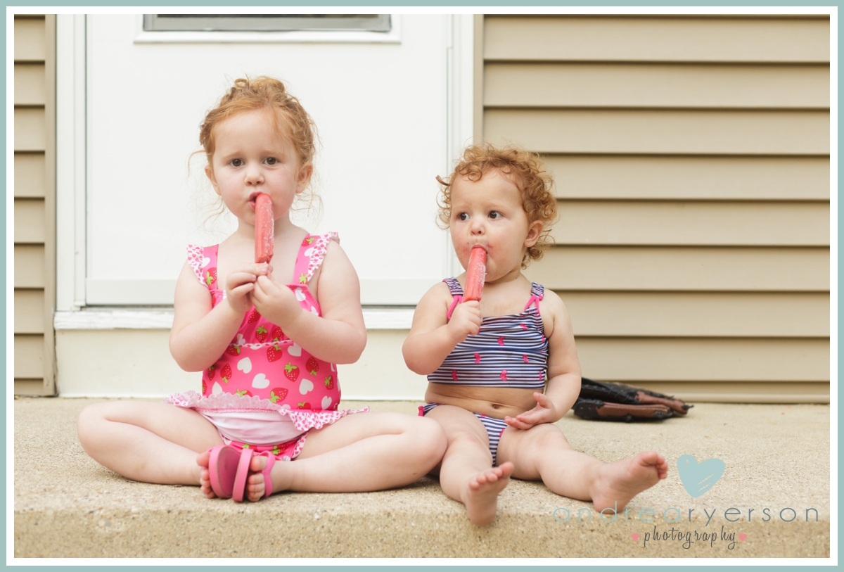 Girls with popsicles